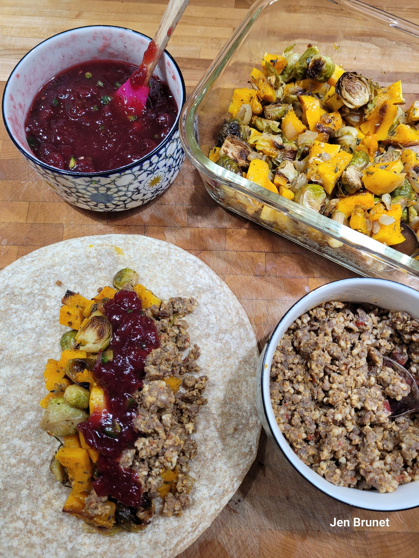 Fall Wrap with Cranberry Jalapeno Salsa