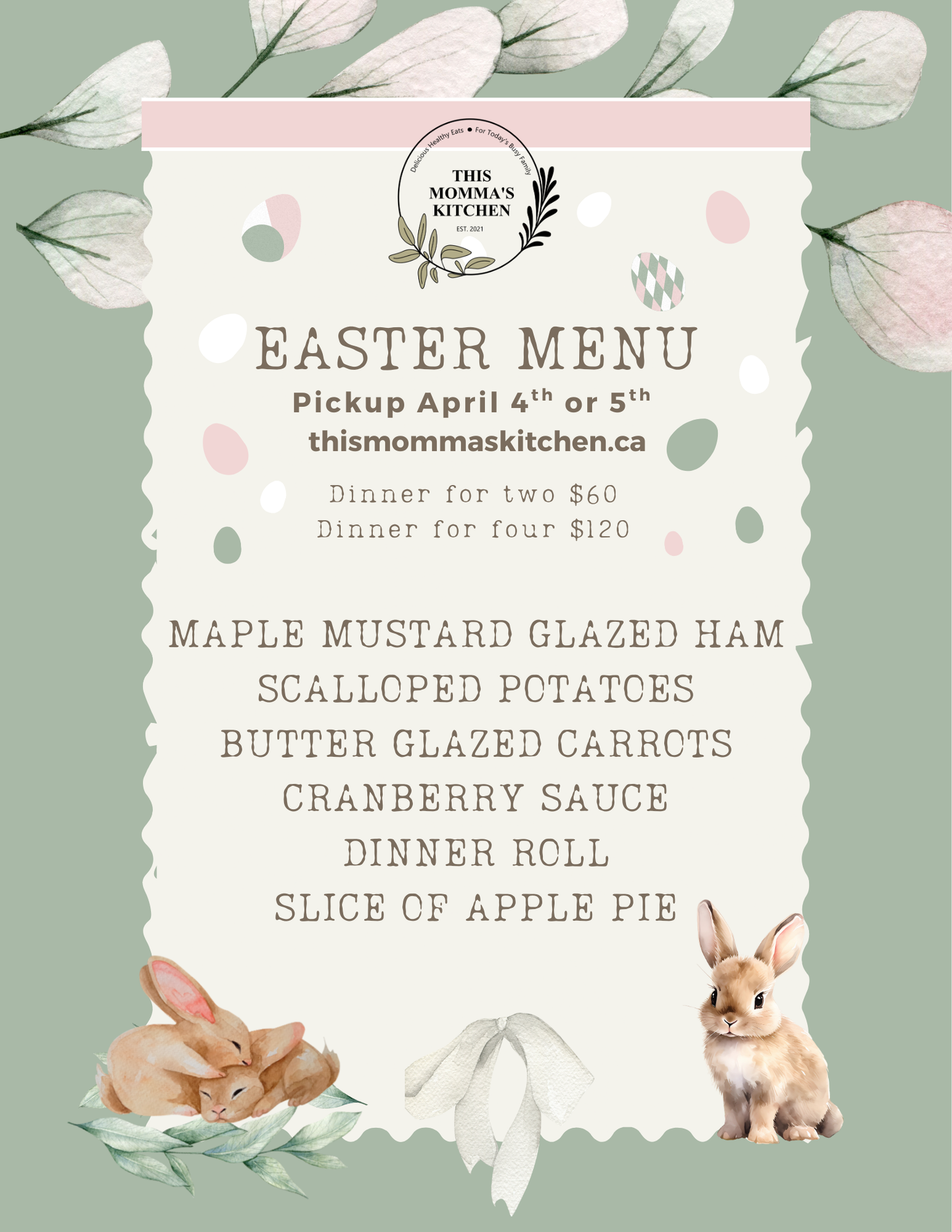 Easter Menu