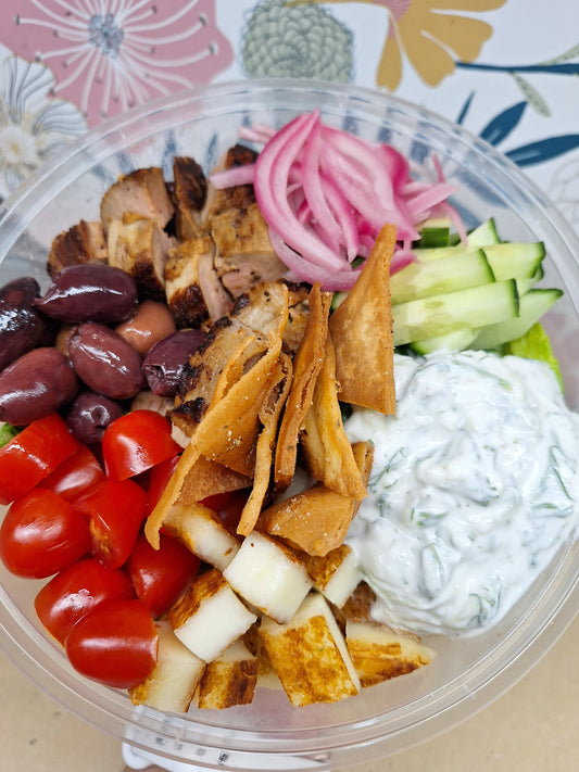 Souvlaki & Halloumi Bowl
