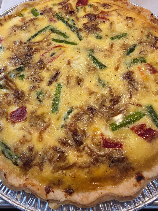 Asparagus Onion Goat Cheese Quiche