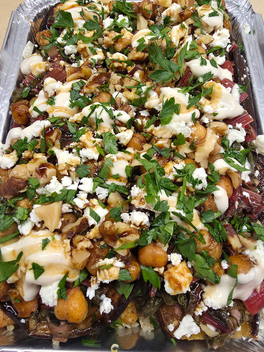 Roasted Eggplant Boats and Zaatar Pita