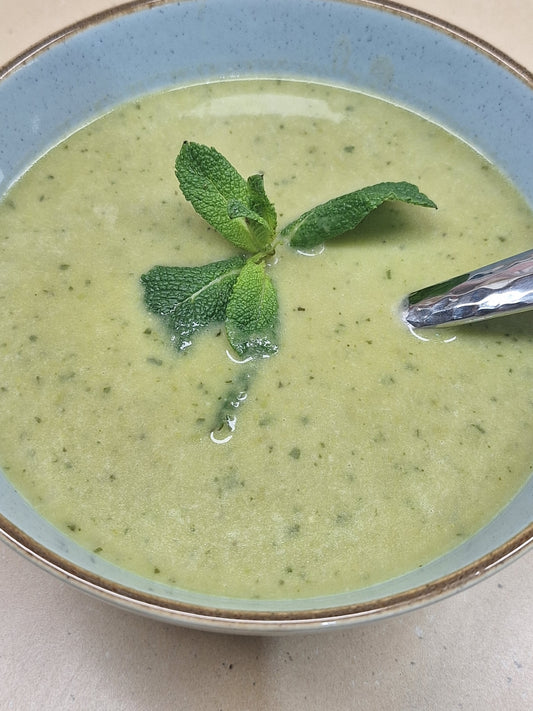 Coconut Mint Pea Soup