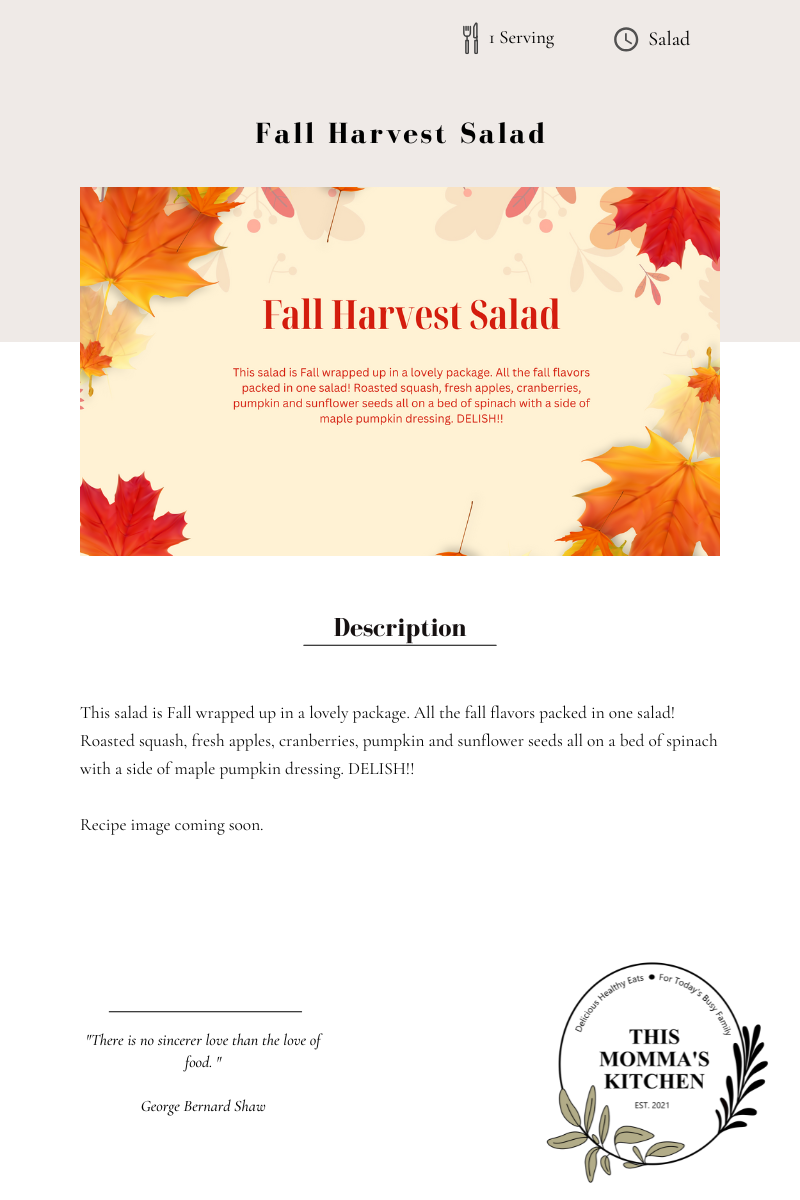 Fall Harvest Salad