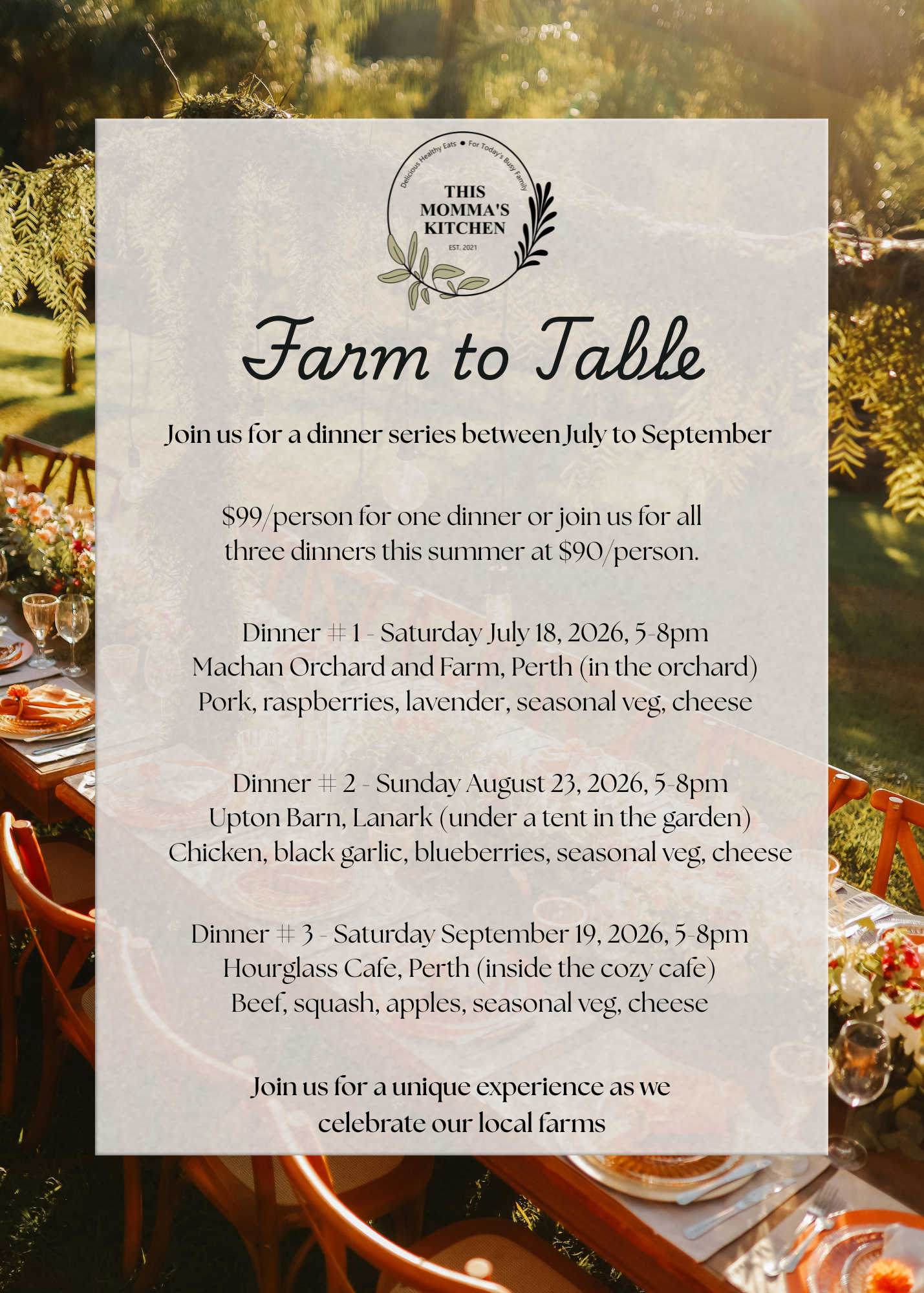 Purchase Tickets to All Three Dinners and Save!