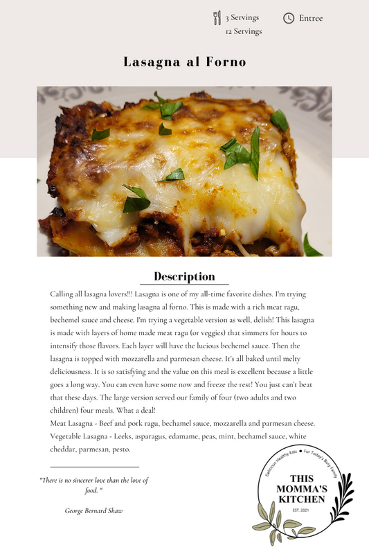 Lasagna al Forno