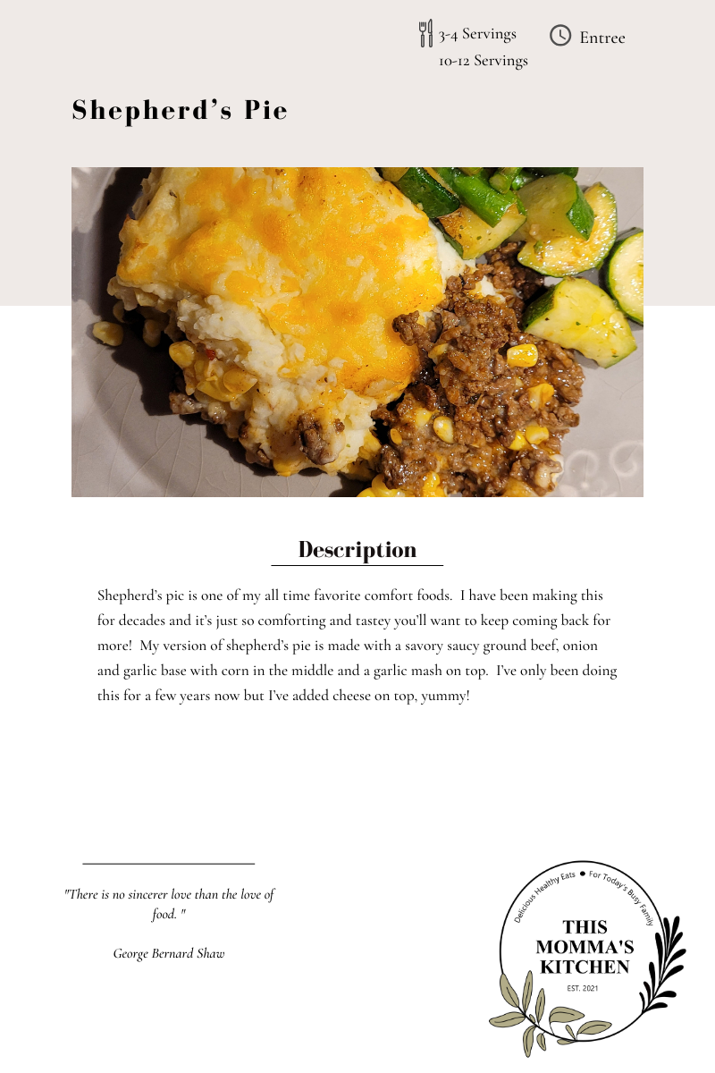Shepherd's Pie