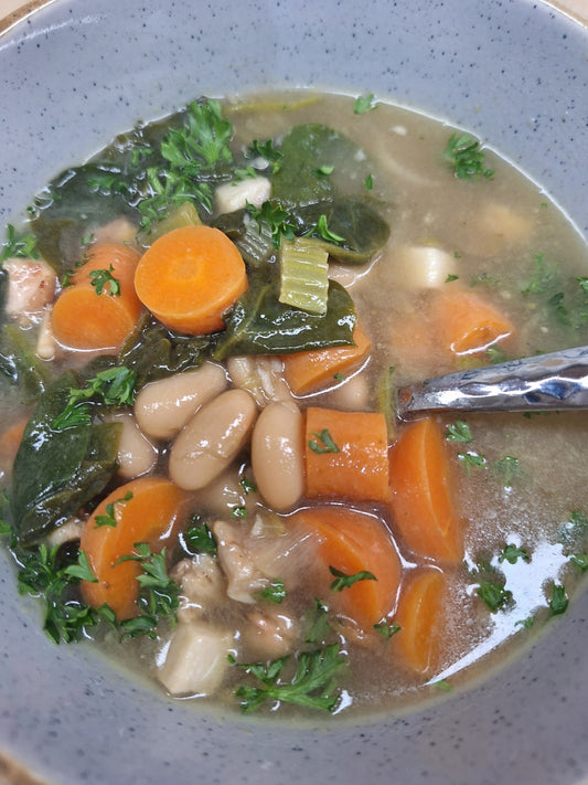 Tuscan White Bean Pancetta Soup