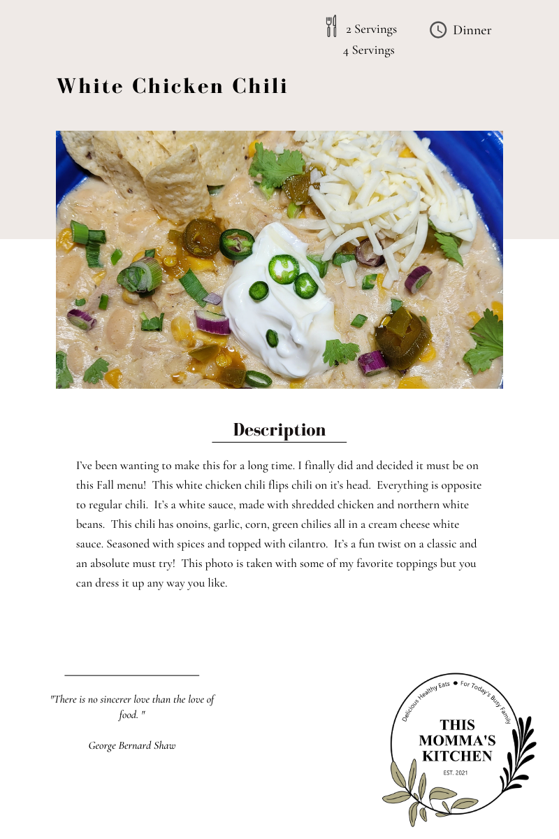 White Chicken Chili