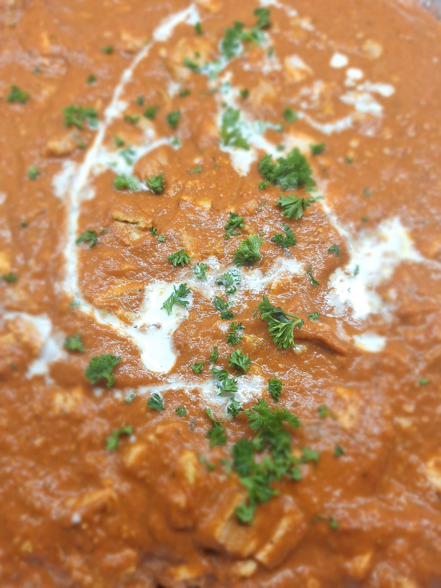 Butter Chicken with Basmati Rice and Naan Bread