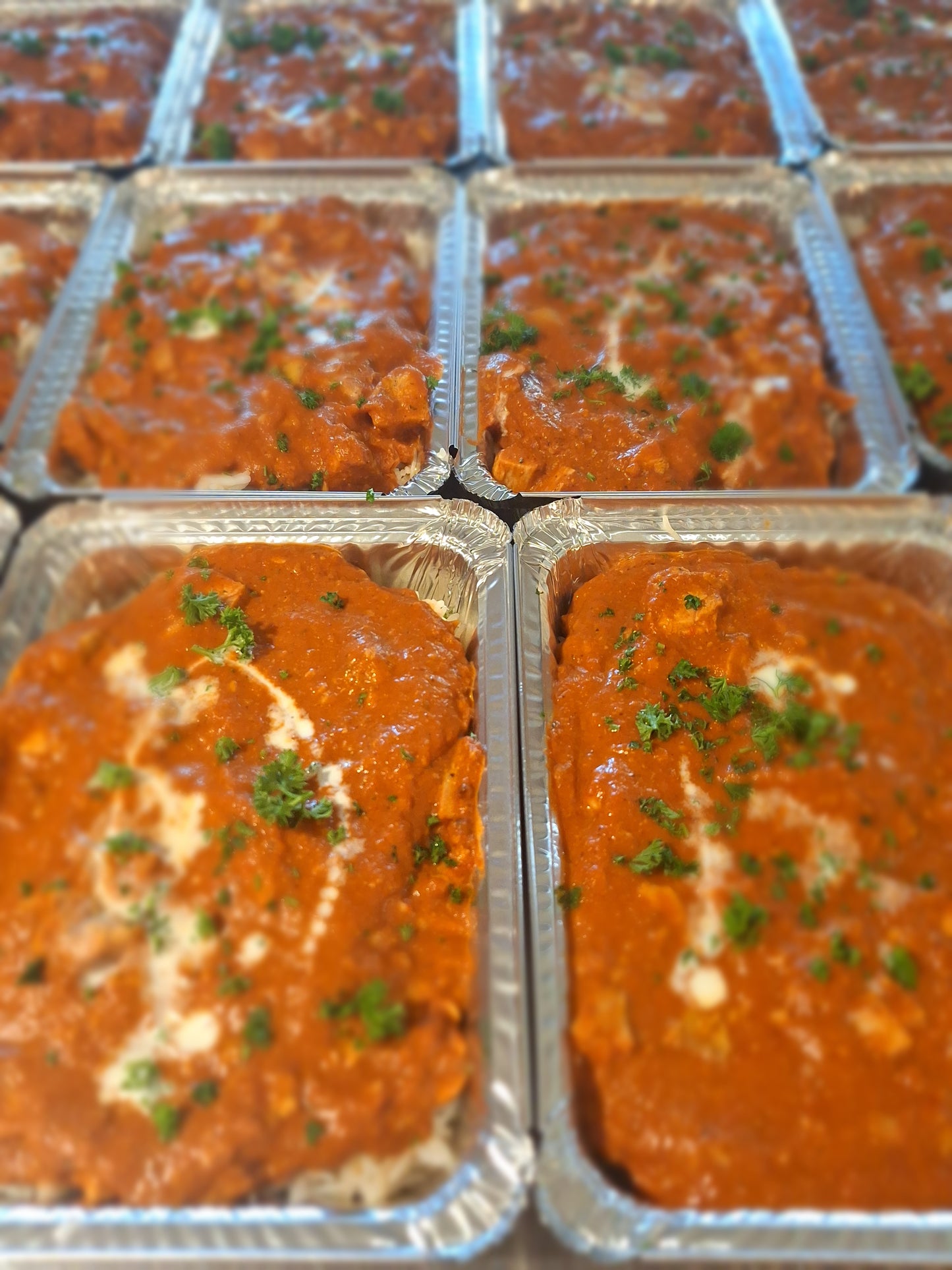 Butter Chicken with Basmati Rice and Naan Bread
