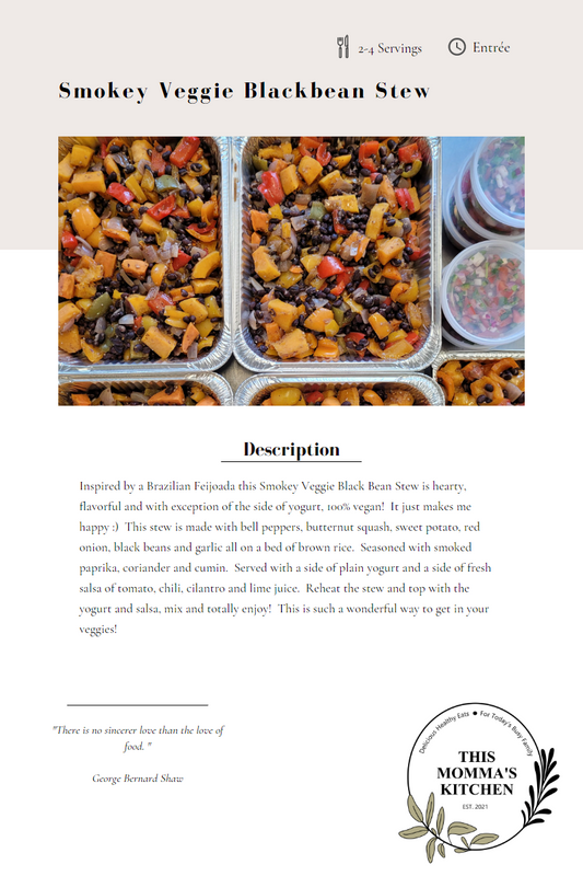 Smokey Veggie Black Bean Stew
