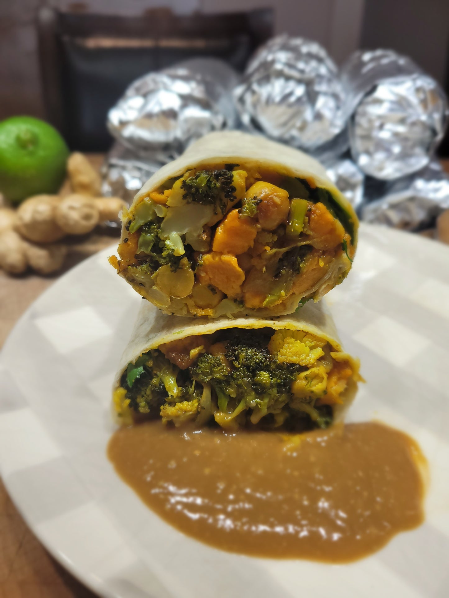 Roasted Veggie Chickpea Wrap